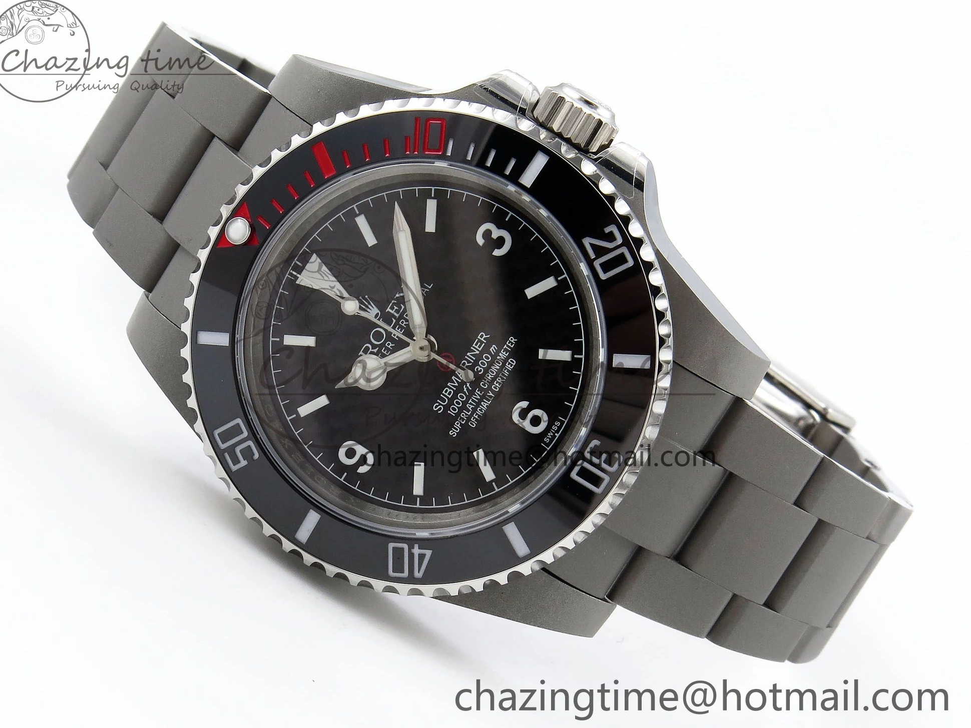 Best SA3130 Ceramic Sandblasted Edition Bracelet JDF Submariner SS Black Carbon Dial Dial Bezel on 0522